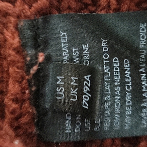 Urban Outfitters Maroon Peekaboo Sweater Top 100% Cotton Size M - Picture 10 of 12